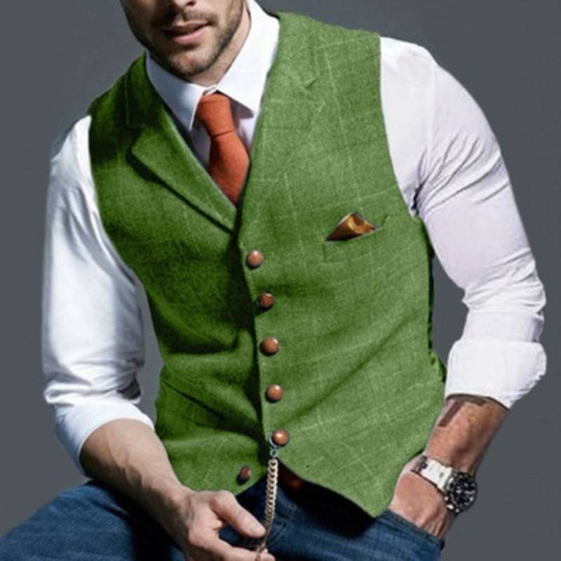 Męska Uniwersalna Kamizelka Codziennej Elegancji