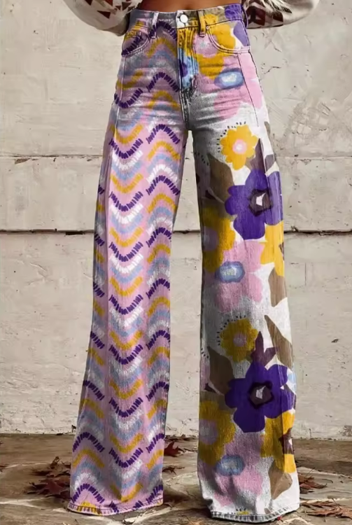 Emma | Kwiatowe Spodnie Boho