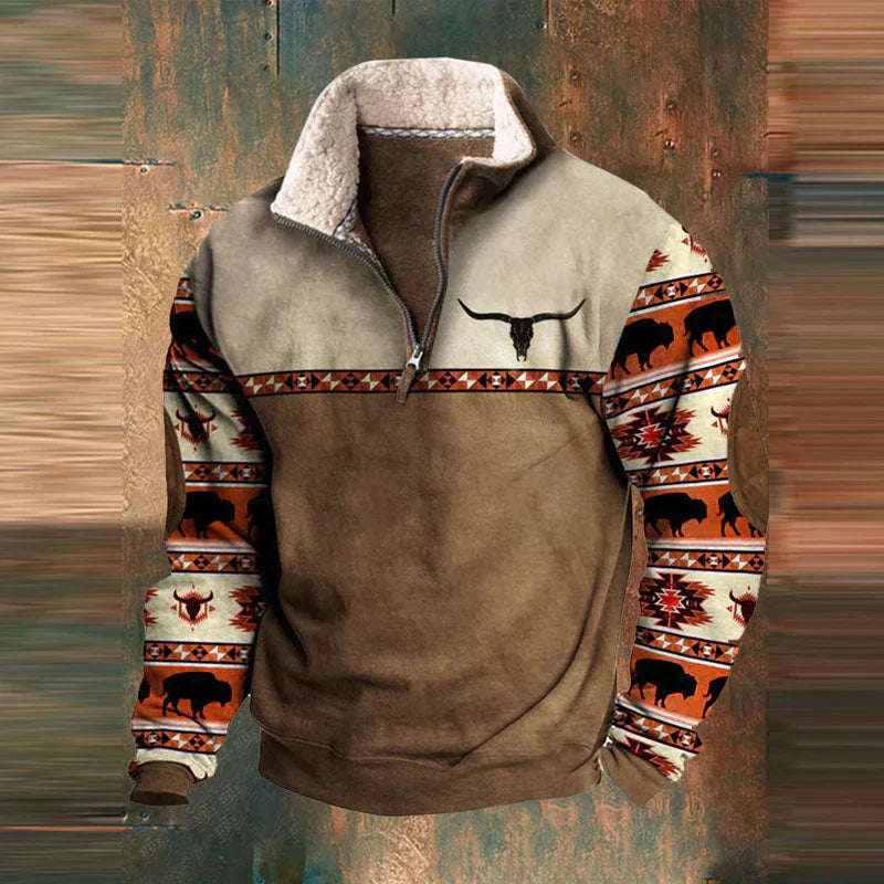 Męski Casualowy Sweter z Zamkiem – Wygodny i Nowoczesny