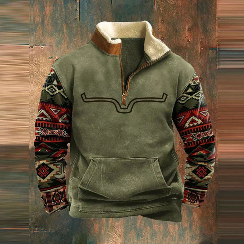 Męski Casualowy Sweter z Zamkiem – Wygodny i Nowoczesny