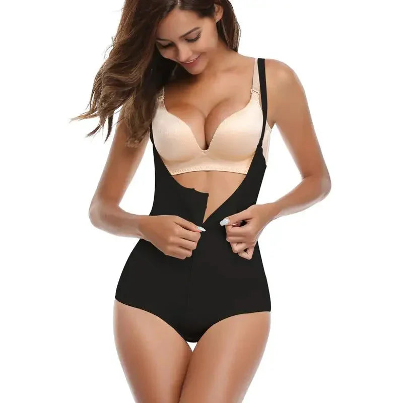 Body wyszczuplające zapinane na brzuchu