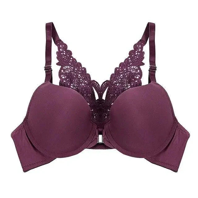 Biustonosz push-up z koronkowymi plecami