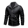 Elegancka Kurtka Skórzana z Fleece