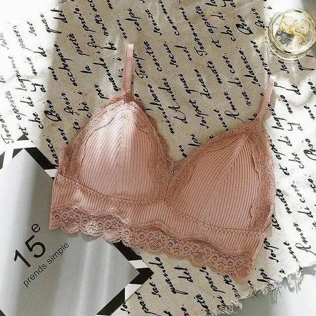 Biustonosz bralette prążkowany materiał