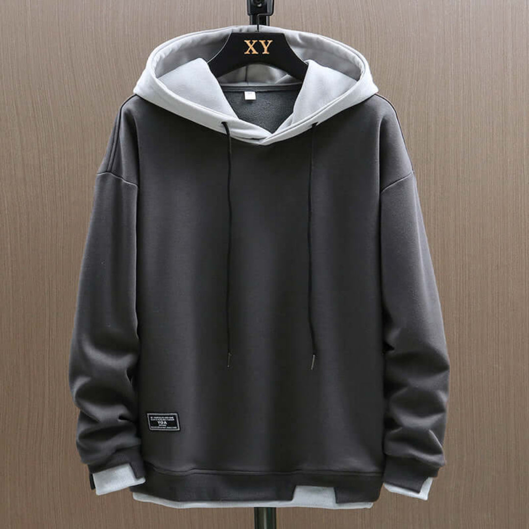 Męski Sportowy Dwukolorowy Oversized Hoodie