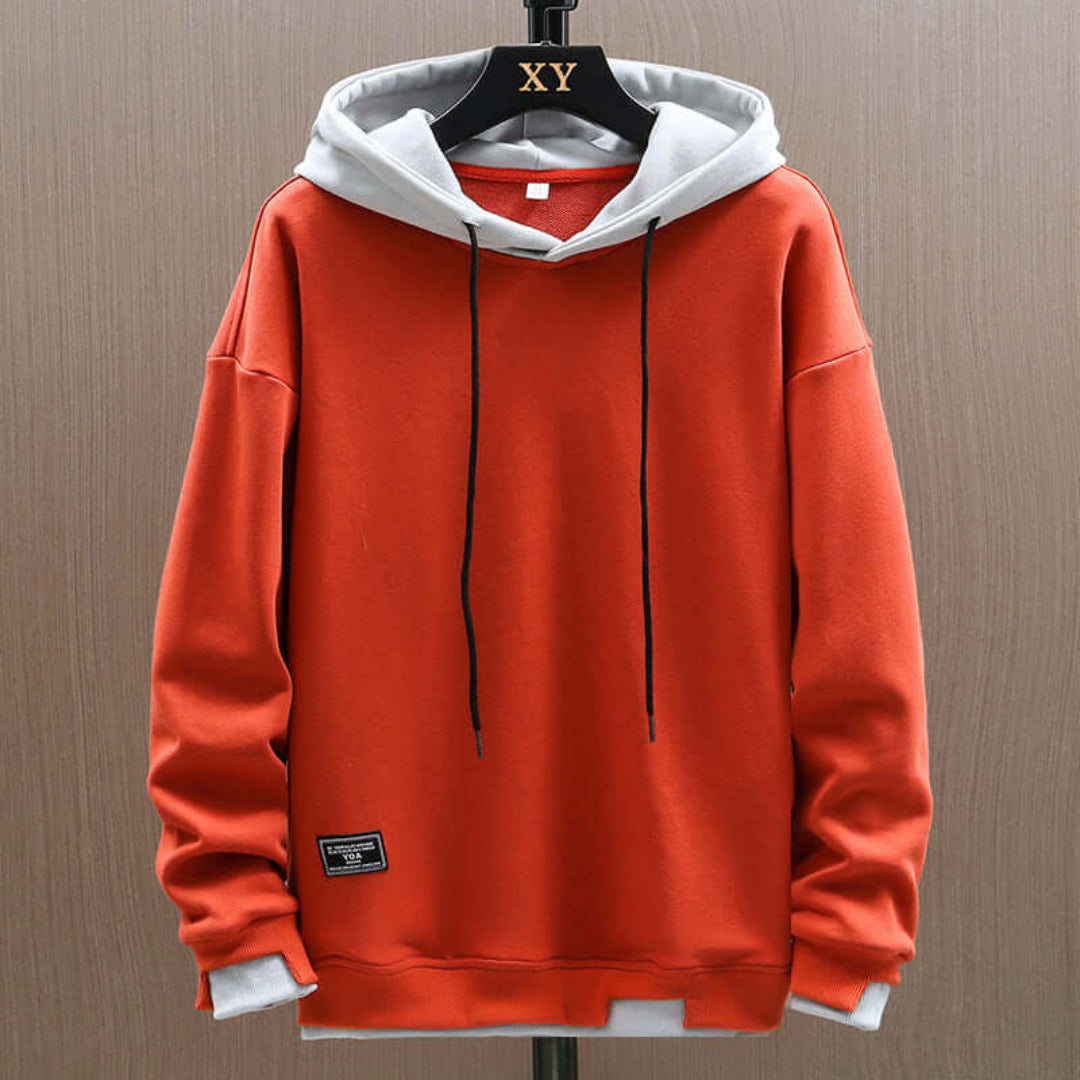 Męski Sportowy Dwukolorowy Oversized Hoodie