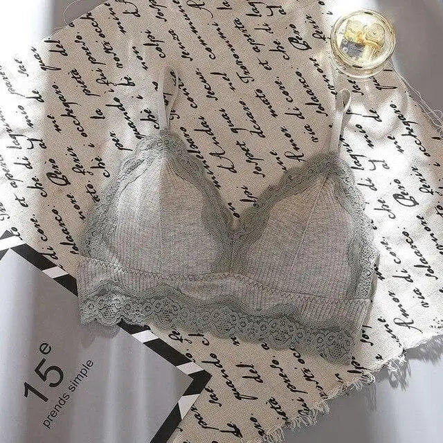 Biustonosz bralette prążkowany materiał